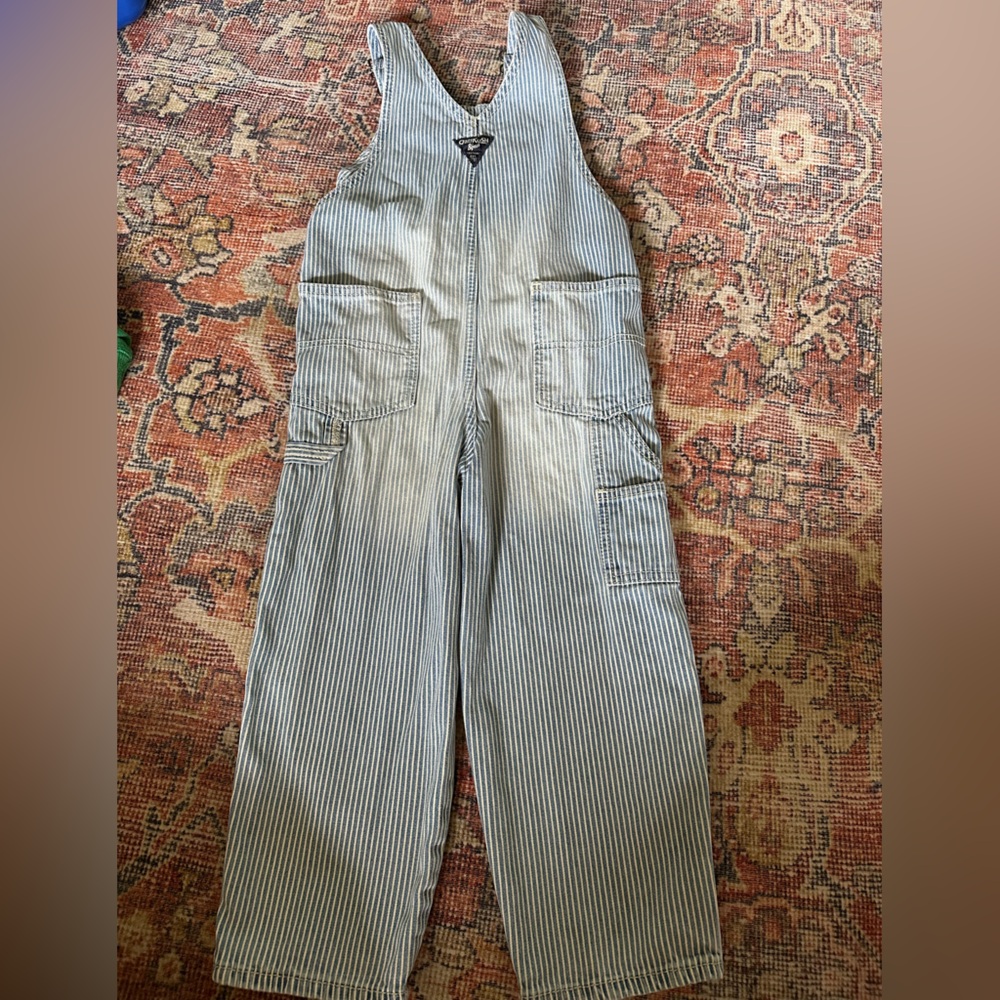 OshKosh B’Gosh Denim Striped Overalls, 5T - Picture 2 of 3